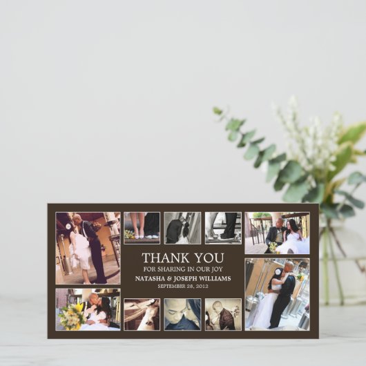 ONYX COLLAGE | BRUILOFT BEDANKT KAART (Staand voorkant)