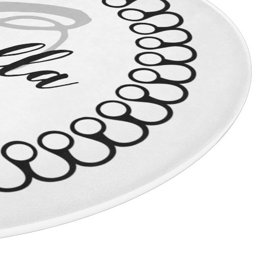 Onyx Decorative Circular Monogram Cutting Board Snijplank (Hoek)