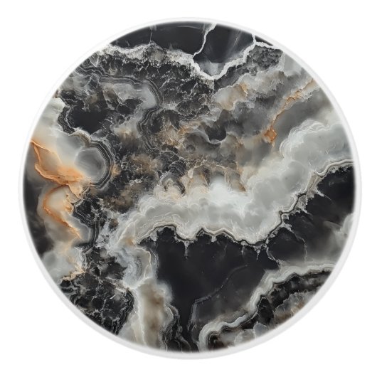 Onyx Edelsteen Natuurlijk Patroon Keramische Knop (Voorkant)