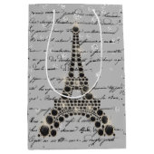 Onyx Eiffeltoren Medium Gift Bag Cadeauzakje (Voorkant)
