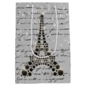 Onyx Eiffeltoren Medium Gift Bag Cadeauzakje (Achterkant)