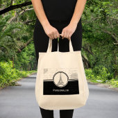 Onyx Eiffeltower Tote Bag