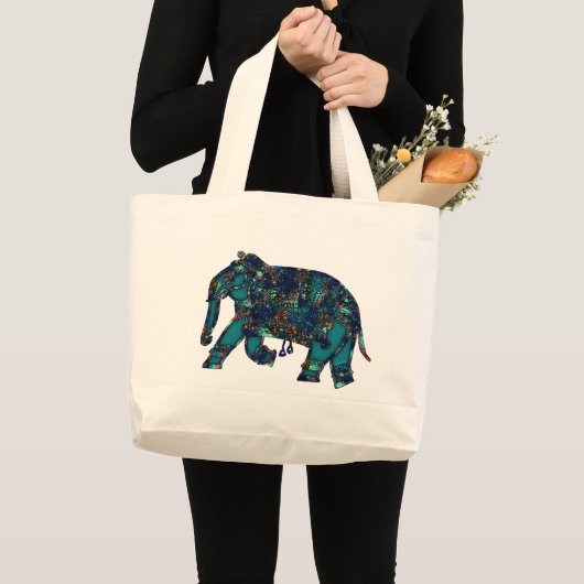 Onyx Elephant Grote Tote Bag (Voorkant (product))