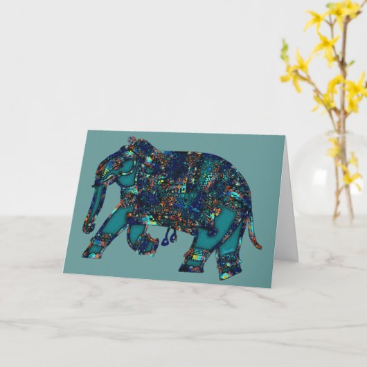 Onyx Elephant Kaart (Gele Bloem)