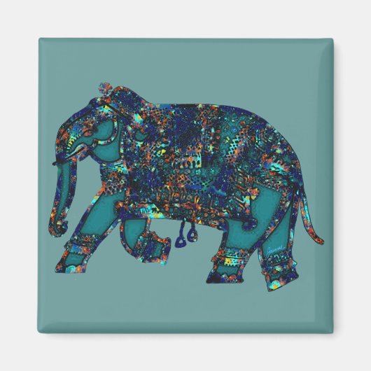Onyx Elephant Magneet (Voorkant)