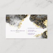 Onyx en gouden Nugget Abstract Visitekaartje (Achterkant)