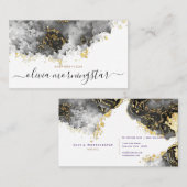 Onyx en gouden Nugget Abstract Visitekaartje (Voorkant / Achterkant)