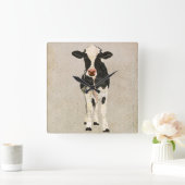 Onyx- en ivoren Koe-klok Vierkante Klok (Huis)