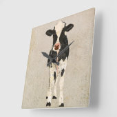 Onyx- en ivoren Koe-klok Vierkante Klok (Hoek)