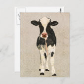 Onyx en Ivory Cow-Briefkaart Briefkaart (Voorkant / Achterkant)