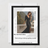 Onyx Fade Pageant handtekening Kaart (Achterkant)