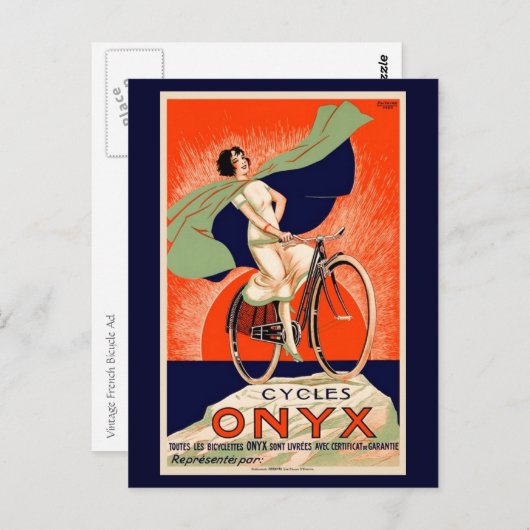  onyx-fietsreclame briefkaart (Voorkant / Achterkant)