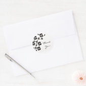 Onyx Floral Burst Dank u Sticker (Envelop)