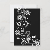 Onyx Floral Swirl Bridal Shower Kaart (Achterkant)