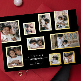 Onyx Fotocollage Lijsten Modern Joyful Moments Folie Feestdagenkaart