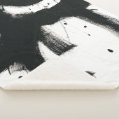 Onyx Gesture - zwarte verflijnen Sherpa Deken (3/4)