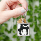 Onyx Gesture - zwarte verflijnen Sleutelhanger (Hand)