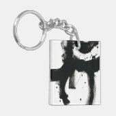 Onyx Gesture - zwarte verflijnen Sleutelhanger (Voorkant Links)