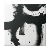 Onyx Gesture - zwarte verflijnen Tegeltje