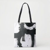 Onyx Gesture - zwarte verflijnen Tote Bag (Voorkant)