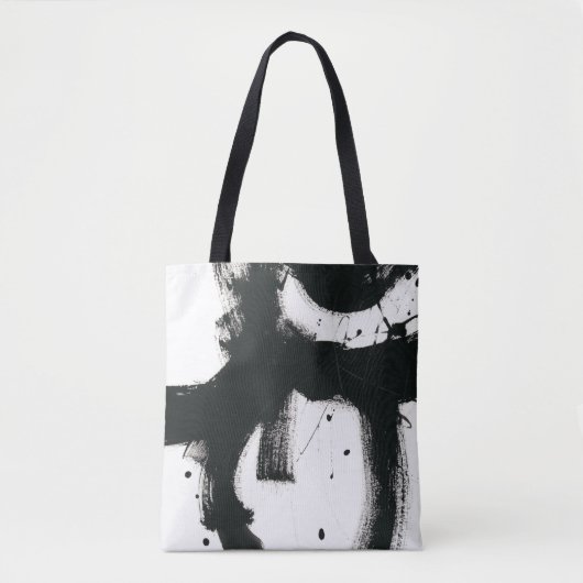 Onyx Gesture - zwarte verflijnen Tote Bag (Voorkant)