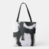 Onyx Gesture - zwarte verflijnen Tote Bag (Achterkant)