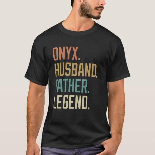 Onyx Husband Father Legend Father's Day Retro T-shirt (Voorkant)