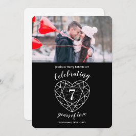 Onyx jubileum 7 jaar foto feest uitnodigingen