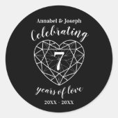 Onyx jubileum 7 jaar liefde stickers (Voorkant)