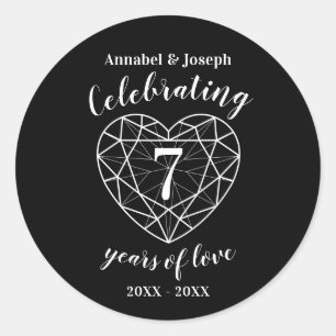 Onyx jubileum 7 jaar liefde stickers