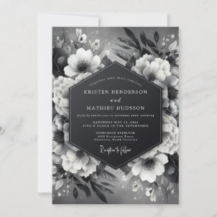 Onyx Luminous Flora Bruiloft Kaart