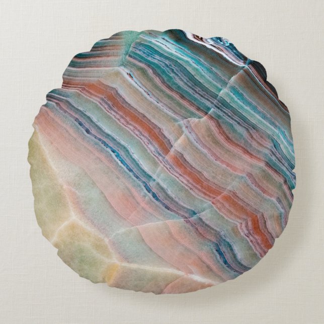 onyx marmer texture background of natural stonesto rond kussen (Voorkant)