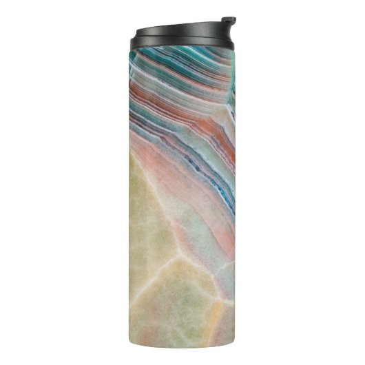 onyx marmer texture background of natural stonesto thermosbeker (Gedraaid links)