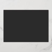 Onyx Minimalistisch Script Bruiloftsfeest Goud Folie Uitnodiging (Achterkant)