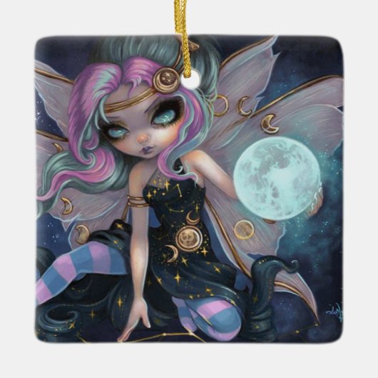 Onyx Moonshadow Keramische Versiering Keramisch Ornament (Voorkant)