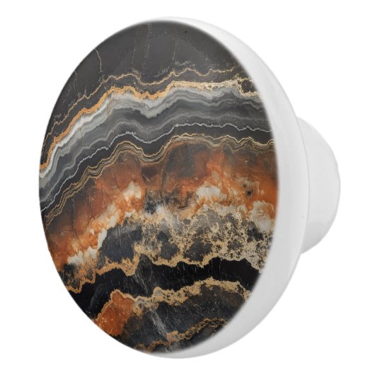 Onyx Natural Gem Pattern Keramische Knop (Rechts)