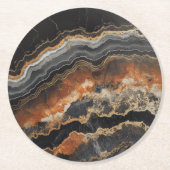 Onyx Natural Gem Pattern Ronde Kartonnen Onderzetter (Voorkant)