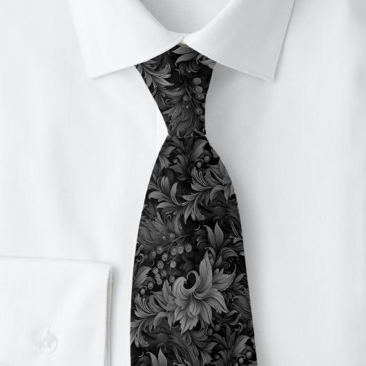 Onyx Ornate Botanisch Stropdas
