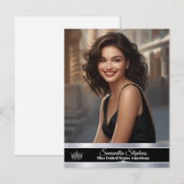 Onyx Shine EenZijdige Pageant Promo Briefkaart (Voorkant / Achterkant)