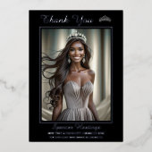 Onyx Shine Folie bedrukt Dank u kaart (Voorkant)