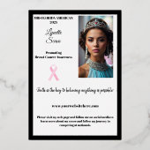 Onyx Shine Folie Printed Pageant Autograph Kaarten (Achterkant)