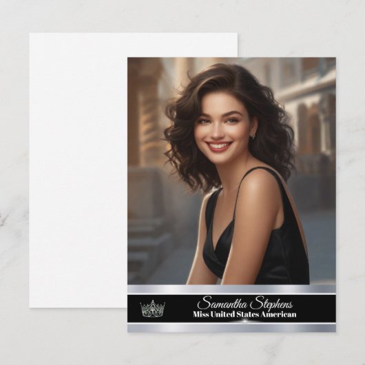 Onyx Shine Pageant Promo Briefkaart (Voorkant / Achterkant)