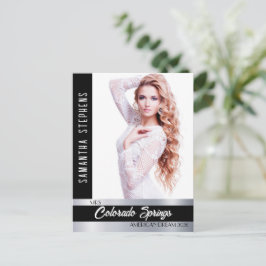 Onyx Shine Promo Postcard for Pageants Briefkaart