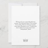 Onyx Shine Thank You Card voor Pageant Titleholder (Achterkant)