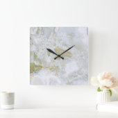 Onyx stone patroonvergrendeling Acrylwandvergrende Vierkante Klok (Huis)