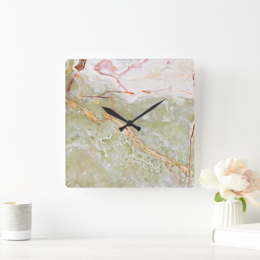 Onyx Stone Pattern Acrylic Wall klok (Huis)