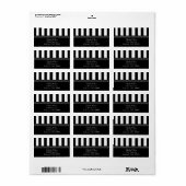 Onyx Stripe-adreslabel Etiket (Full Sheet)