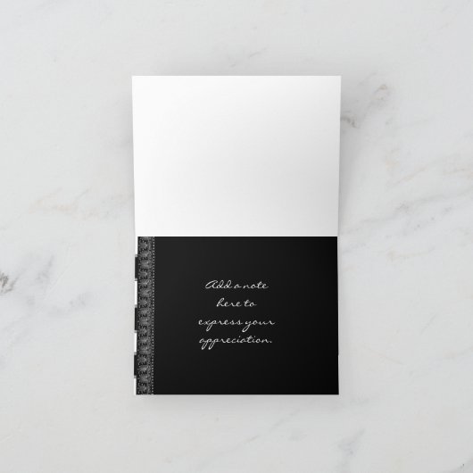 Onyx Stripe - Hartelijk dank - kaart (Binnen)