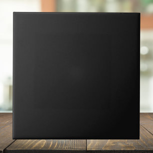 Onyx zwart effen kleur   Klassiek Elegant Tegeltje