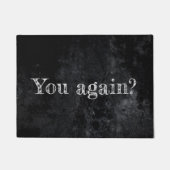 Onyx zwart fluweel | Grunge Matte je weer? Humor Deurmat (Voorkant)